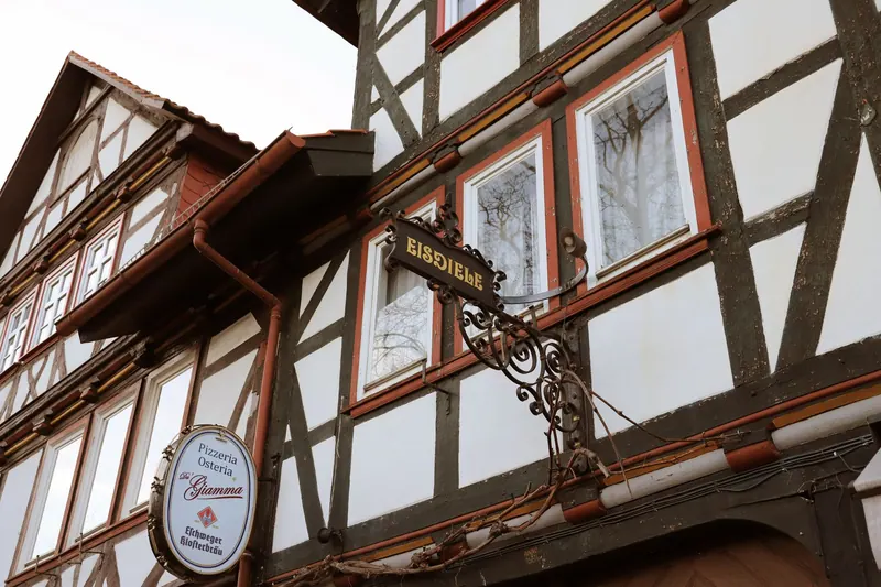 Fachwerkhäuser in einer deutschen Altstadt